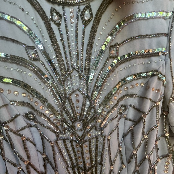 ASOS Stunning bodycon maxi dress with art nouveau embellishment in a size 4 - Picture 6 of 10
